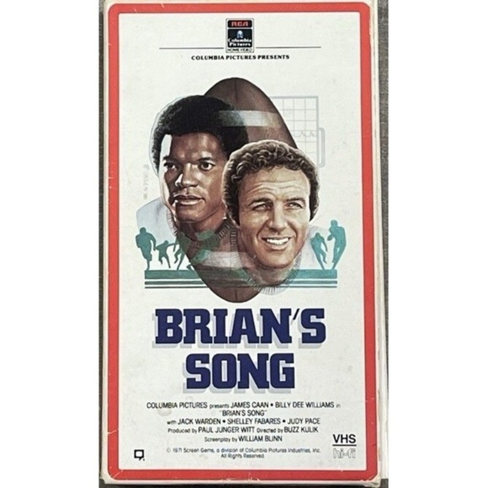 Brians Song VHS Movie James Caan Billy‎ Dee Williams RCA Columbia Vtg side flap